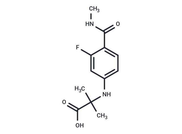 化合物 2-((3-Fluoro-4-(methylcarbamoyl)phenyl)amino)-2-methylpropanoic acid,2-((3-Fluoro-4-(methylcarbamoyl)phenyl)amino)-2-methylpropanoic acid