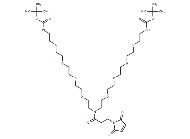 化合物 N-Mal-N-bis(PEG4-NH-Boc),N-Mal-N-bis(PEG4-NH-Boc)