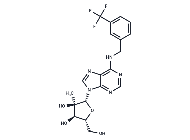 化合物 N6-(3-Trifluoromethylbenzyl)-2’-C-methyl adenosine,N6-(3-Trifluoromethylbenzyl)-2’-C-methyl adenosine