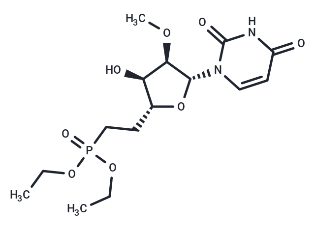 化合物 1-[6-(Diethoxyphosphinyl)-2-O-methyl-β-D-ribo-hexofuranosyl]uracil,1-[6-(Diethoxyphosphinyl)-2-O-methyl-β-D-ribo-hexofuranosyl]uracil