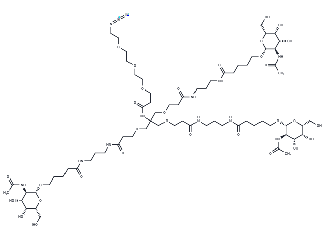 化合物 tri-GalNAc-PEG3-Azide,tri-GalNAc-PEG3-Azide