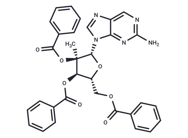 化合物 2-Amino-9-[(2,3,5-tri-O-benzoyl-2-C-methyl-β-D-ribofuranosyl)]-9H-purine,2-Amino-9-[(2,3,5-tri-O-benzoyl-2-C-methyl-β-D-ribofuranosyl)]-9H-purine