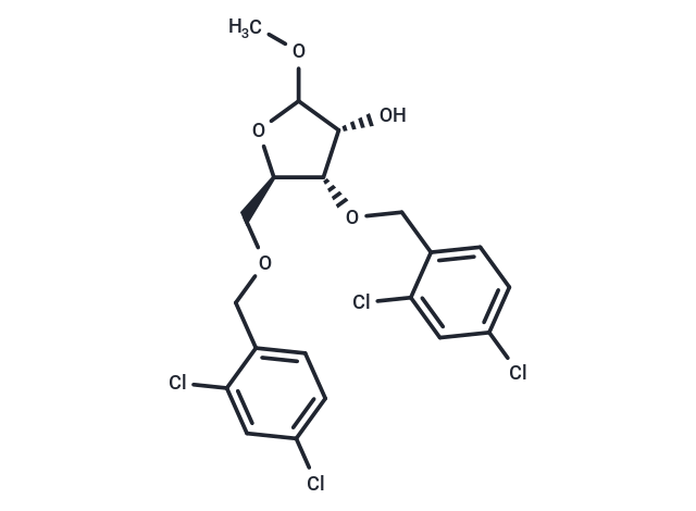 化合物 Methyl ? 3,5-di-O-(2,4-dichlorobenzyl)-D-ribofuranoside,Methyl ? 3,5-di-O-(2,4-dichlorobenzyl)-D-ribofuranoside