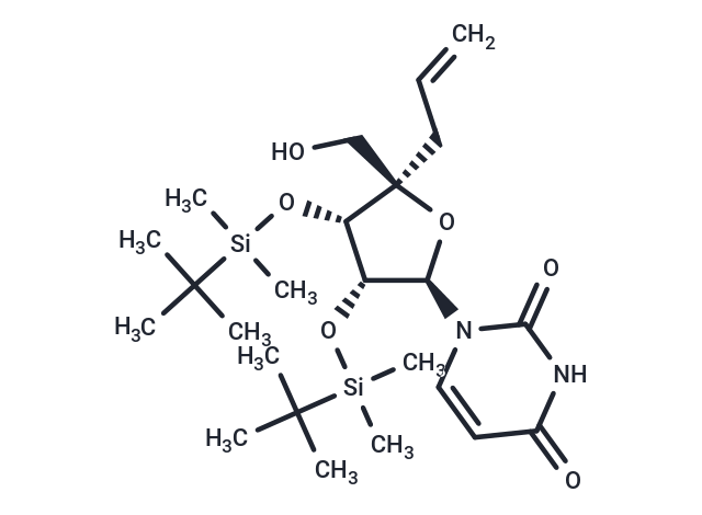 化合物 4’-alpha-C-Allyl-2’,3’-bis(O-t-butyldimethylsilyl)uridine,4’-alpha-C-Allyl-2’,3’-bis(O-t-butyldimethylsilyl)uridine