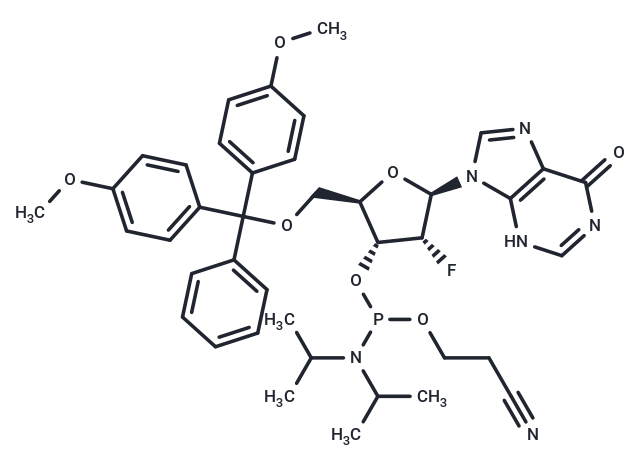 化合物 2’-Deoxy-5’-O-(4,4’-dimethoxytrityl)-2’-fluoro ? inosine 3’-CED phosphoramidite,2'-Fluoro-5'-O-DMT-2'-deoxyinosine-3'-CE-phosphoramidite