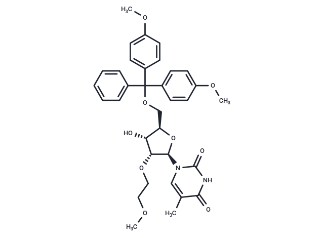 化合物 5’-O-(4,4’-Dimethoxytrityl)-2’-O-(2-methoxyethyl)-5-methyluridine,5’-O-(4,4’-Dimethoxytrityl)-2’-O-(2-methoxyethyl)-5-methyluridine