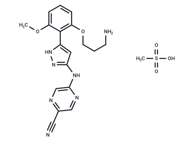 化合物 Prexasertib mesylate,Prexasertib mesylate