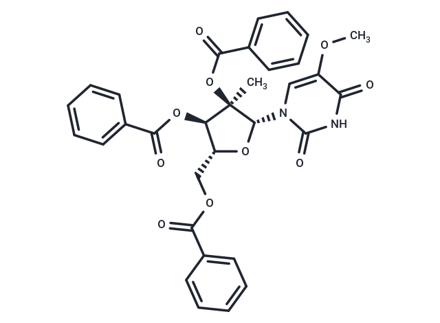 化合物 2’,3’,5’-Tri-O-benzoyl-2’-C-methyl-5-methoxyuridine,2’,3’,5’-Tri-O-benzoyl-2’-C-methyl-5-methoxyuridine