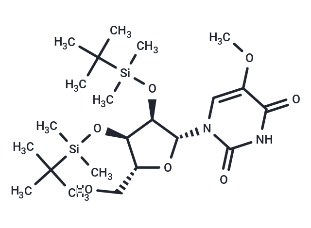 化合物 2’,3’-Bis(O-(t-butyldimethylsilyl)-5-methoxyuridine,2’,3’-Bis(O-(t-butyldimethylsilyl)-5-methoxyuridine