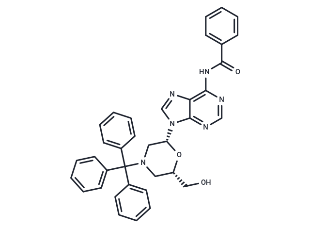 化合物 N6-Benzoyl-7’-OH-N-trityl morpholino adenosine,N6-Benzoyl-7’-OH-N-trityl morpholino adenosine