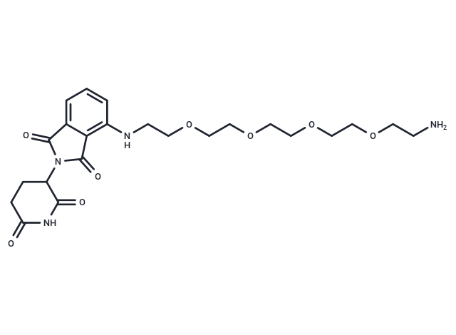 化合物Pomalidomide-PEG4-C2-NH2,Pomalidomide-PEG4-C2-NH2