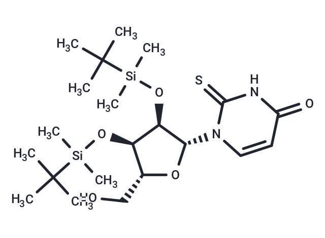 化合物 2’,3’-Bis(O-t-butyldimethylsilyl)-2-thiouridine,2’,3’-Bis(O-t-butyldimethylsilyl)-2-thiouridine