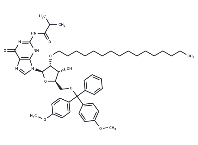 化合物 N2-iBu-5’-O-DMTr-2’-O-hexadecanyl guanosine,N2-iBu-5’-O-DMTr-2’-O-hexadecanyl guanosine