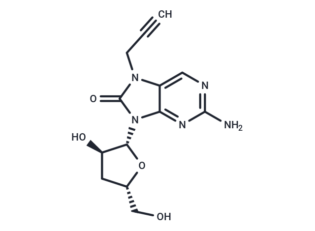 化合物 2-Amino-7-propargyl-7,8-dihydro-8-oxo-9-(beta-D-3-deoxy-ribofuranosyl)purine,2-Amino-7-propargyl-7,8-dihydro-8-oxo-9-(beta-D-3-deoxy-ribofuranosyl)purine