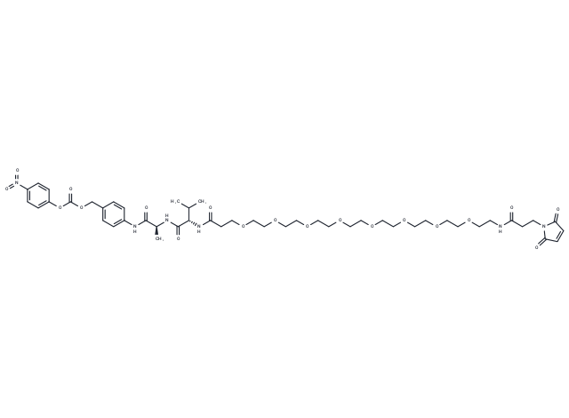 化合物 Mal-amide-PEG8-Val-Ala-PAB-PNP,Mal-amide-PEG8-Val-Ala-PAB-PNP