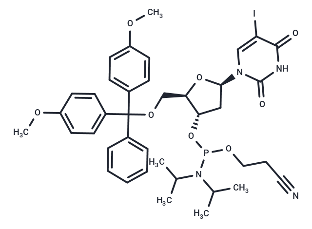 化合物 5’-O-DMTr-2’-deoxy-5-iodouridine-3’-CED Phosphoramidite,5’-O-DMTr-2’-deoxy-5-iodouridine-3’-CED Phosphoramidite