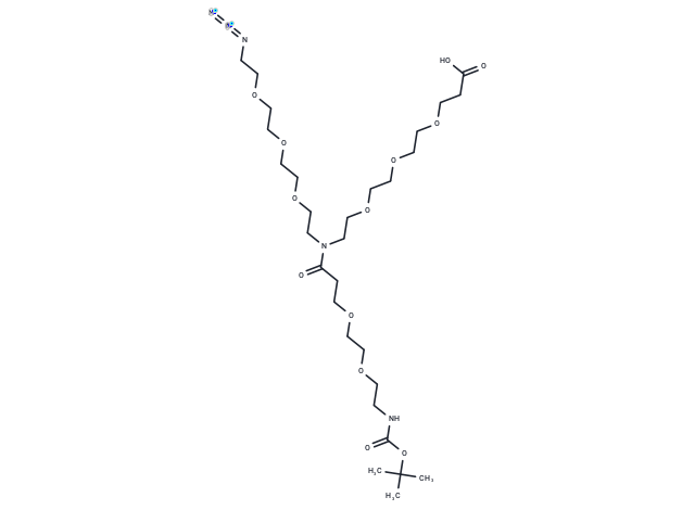 化合物 N-(Azido-PEG3)-N-(PEG2-NH-Boc)-PEG3-acid,N-(Azido-PEG3)-N-(PEG2-NH-Boc)-PEG3-acid