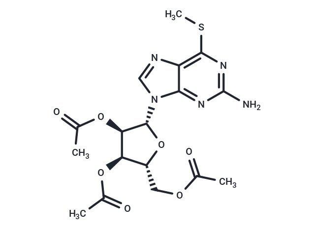 化合物 2’,3’,5’-Tri-O-acetyl-6-S-methyl-6-thio-guanosine,2’,3’,5’-Tri-O-acetyl-6-S-methyl-6-thio-guanosine