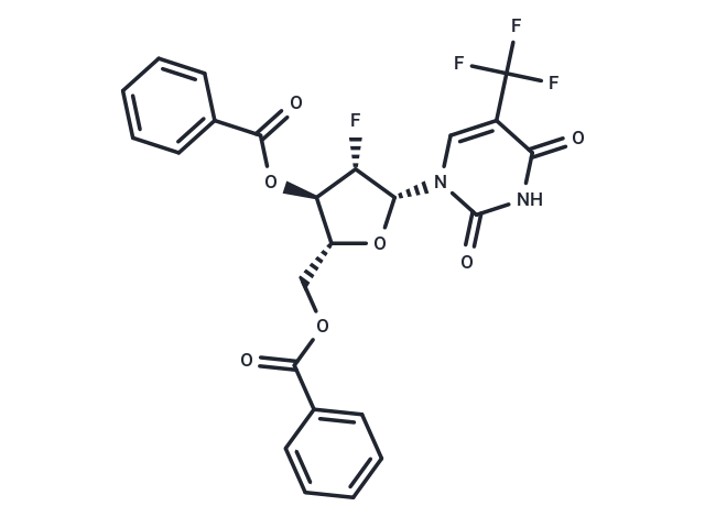 化合物 3’,5’-Di-O-benzoyl-2’-deoxy-2’-fluoro-5-trifluoromethyl-arabinouridine,3’,5’-Di-O-benzoyl-2’-deoxy-2’-fluoro-5-trifluoromethyl-arabinouridine