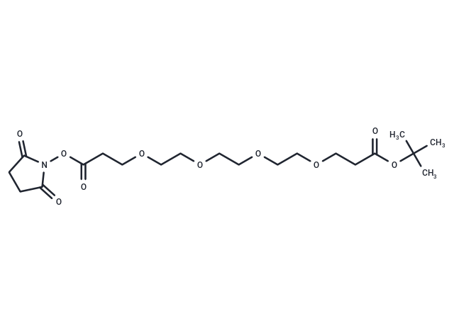 化合物 Boc-PEG4-C2-NHS ester,Boc-PEG4-C2-NHS ester