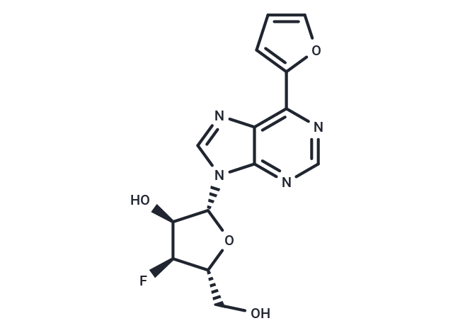 化合物 6-(Furan-2-yl)purine-beta-D-(3’-deoxy-3’-fluoro)riboside,6-(Furan-2-yl)purine-beta-D-(3’-deoxy-3’-fluoro)riboside