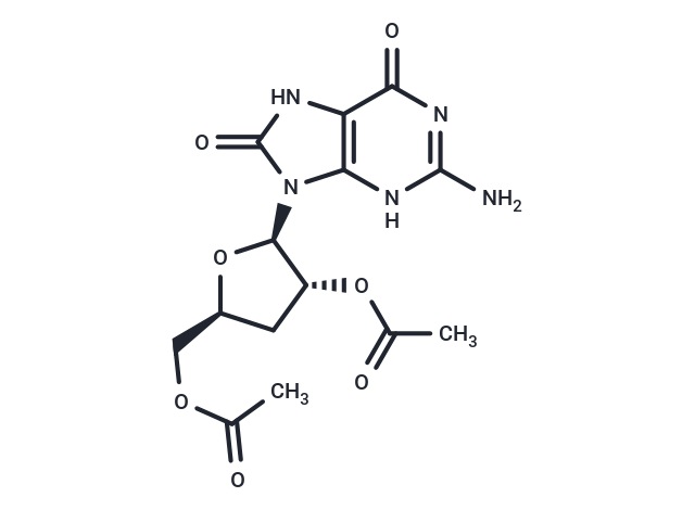 化合物 3’-Deoxy-2’,5’-di-O-acetyl-8-hydroxyguanosine,3’-Deoxy-2’,5’-di-O-acetyl-8-hydroxyguanosine