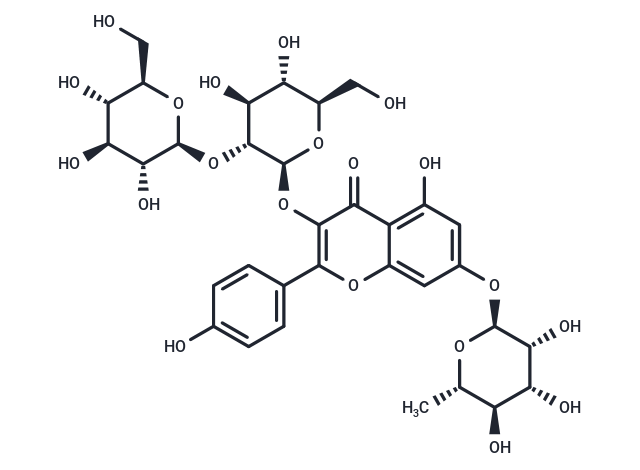 山柰酚-3-槐二糖-7-鼠李糖苷,Kaempferol 3-sophoroside 7-rhamnoside