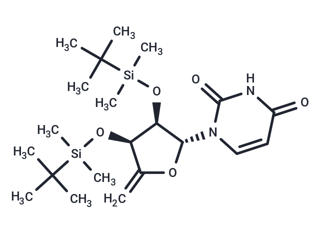 化合物 2’,3’-Bis(O-t-butyldimethylsilyl)-4’,5’-Didehydro-5’-deoxyuridine,2’,3’-Bis(O-t-butyldimethylsilyl)-4’,5’-Didehydro-5’-deoxyuridine