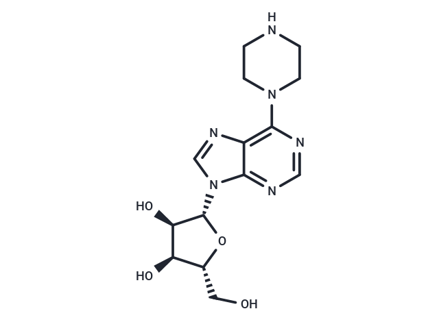 化合物 6-(1-Piperizinyl)-9-beta-D-ribofuranosyl)-9H-purine,6-(1-Piperizinyl)-9-beta-D-ribofuranosyl)-9H-purine