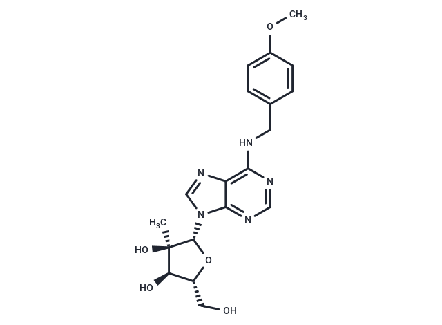 化合物 N6-(4-Methoxybenzyl)-2’-C-methyl adenosine,N6-(4-Methoxybenzyl)-2’-C-methyl adenosine