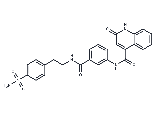 化合物 T9835,4-QUinolinecarboxamide, N-[3-[[[2-[4-(aminosulfonyl)phenyl]ethyl]amino]carbonyl]phenyl]-1,2-dihydro-2-oxo-