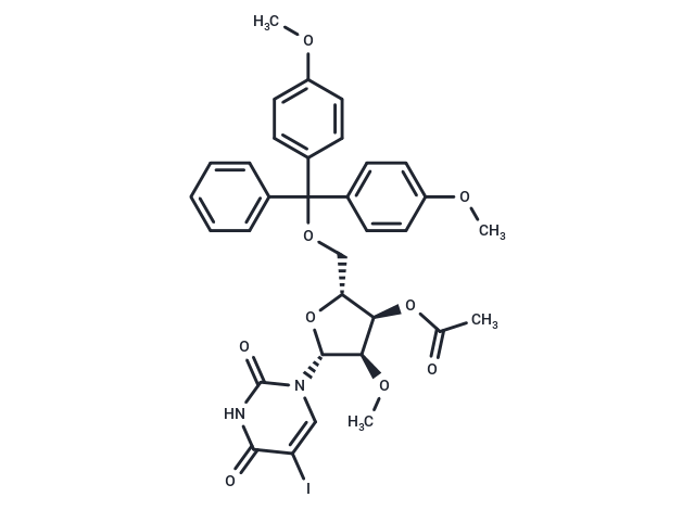 化合物 5'-O-(4,4’-Dimethoxytrityl)-2'-O-methyl-3'-O-acetyl-5-iodouridine,5'-O-(4,4’-Dimethoxytrityl)-2'-O-methyl-3'-O-acetyl-5-iodouridine