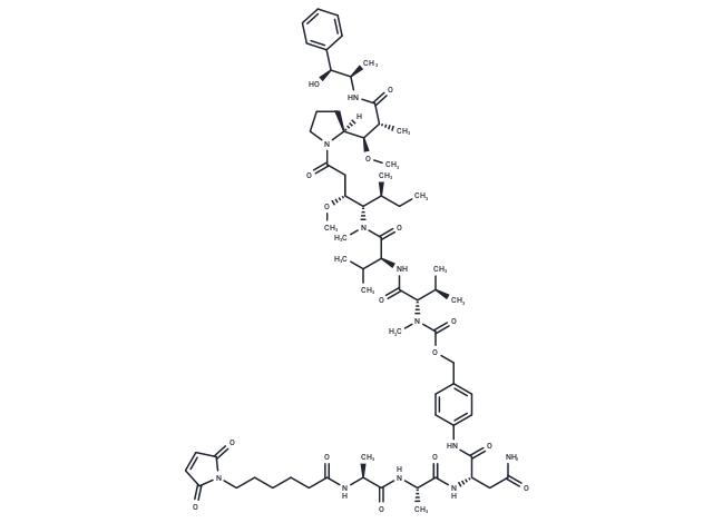 化合物 Mc-Alanyl-Alanyl-Asparagine-PAB-MMAE,Mc-Alanyl-Alanyl-Asparagine-PAB-MMAE