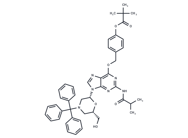 化合物 N2-isobutyryl-O6-(4-pivaloyloxybenzyl)-7’-OH-N-trityl-morpholino guanosine,N2-isobutyryl-O6-(4-pivaloyloxybenzyl)-7’-OH-N-trityl-morpholino guanosine