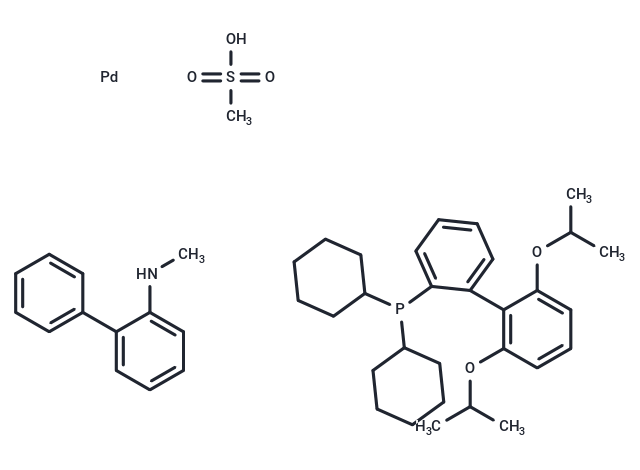 化合物 Methanesulfonato(2-dicyclohexylphosphino-2',6'-di-i-propoxy-1,1'-biphenyl)(2'-methylamino-1,1'-biphenyl-2-yl)palladium(II),Methanesulfonato(2-dicyclohexylphosphino-2',6'-di-i-propoxy-1,1'-biphenyl)(2'-methylamino-1,1'-biphenyl-2-yl)palladium(II)