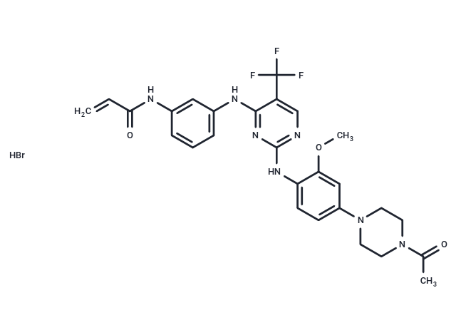 化合物 Rociletinib hydrobromide,Rociletinib hydrobromide