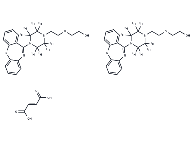 化合物 Quetiapine-d8 Hemifumarate,Quetiapine-d8 Hemifumarate