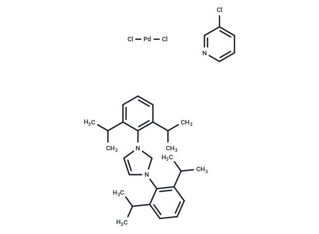 化合物 (1,3-Bis(2,6-diisopropylphenyl)imidazolidene) ( 3-chloropyridyl)  palladium(II) dichloride,(1,3-Bis(2,6-diisopropylphenyl)imidazolidene) ( 3-chloropyridyl)  palladium(II) dichloride