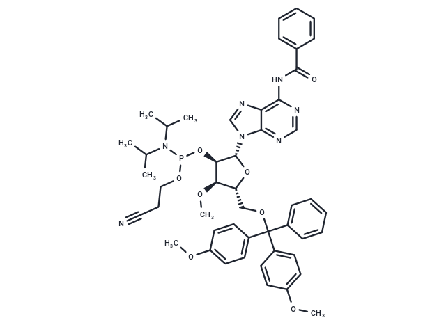 化合物 N6-Bz-5’-O-DMTr-3’-O-methyladenosine-2’-O-CED-phosphoramidite,N6-Bz-5’-O-DMTr-3’-O-methyladenosine-2’-O-CED-phosphoramidite