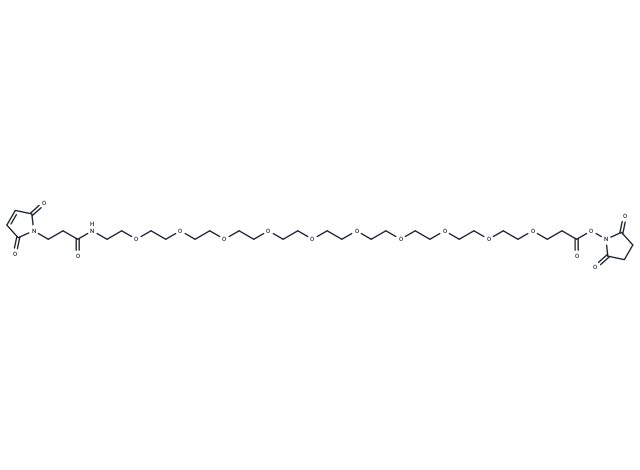 化合物 Mal-amido-PEG10-C2-?NHS ester,Mal-amido-PEG10-C2-?NHS ester