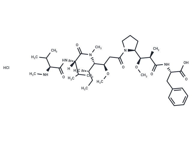 化合物 MMAF Hydrochloride,MMAF Hydrochloride