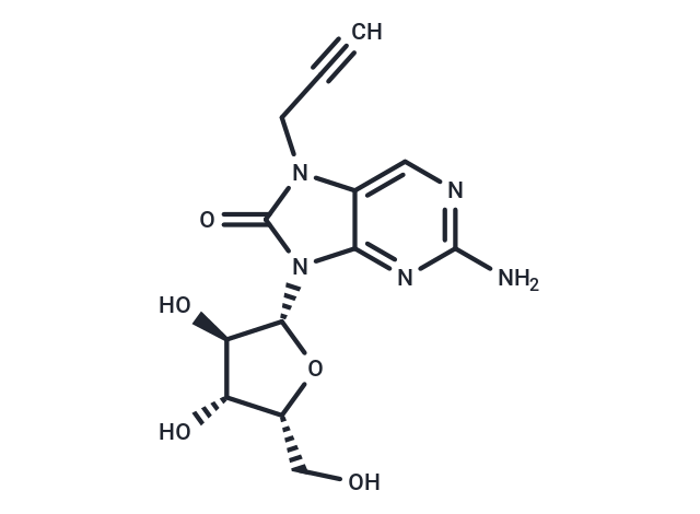 化合物 2-Amino-7-propargyl-7,8-dihydro-8-oxo-9-(beta-D-xylofuranosyl)purine,2-Amino-7-propargyl-7,8-dihydro-8-oxo-9-(beta-D-xylofuranosyl)purine