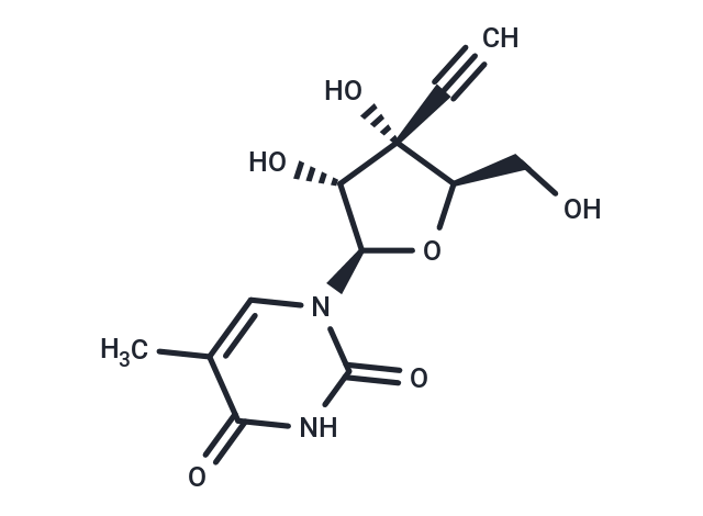 化合物 3’-beta-C-Ethynyl-5-methyluridine,3’-beta-C-Ethynyl-5-methyluridine