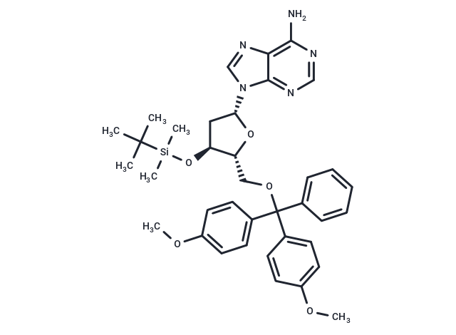 化合物 3’-O-(t-Butyldimethylsilyl)-5’-O-(4,4’-dimethoxytrityl)-2’-deoxyadenosine,3'-O-tert-Butyldimethylsilyl-5'-O-DMT-2'-deoxyadenosine