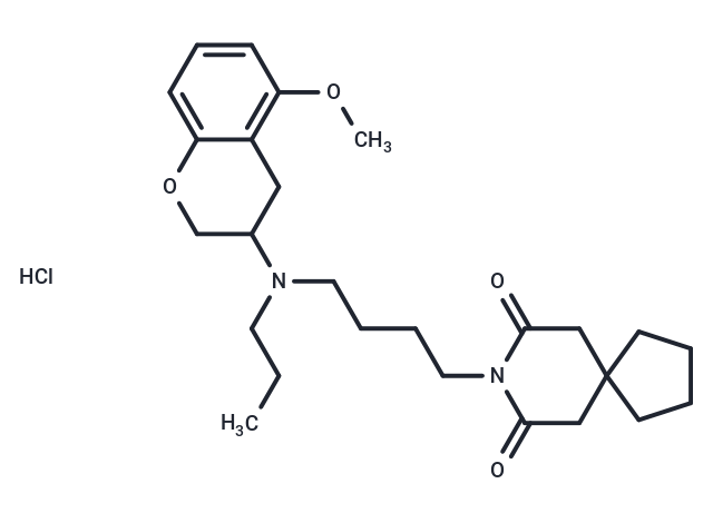 化合物 Alnespirone hydrochloride,Alnespirone hydrochloride