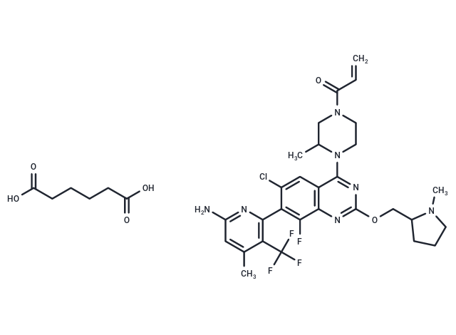 化合物 Divarasib adipate,Divarasib adipate