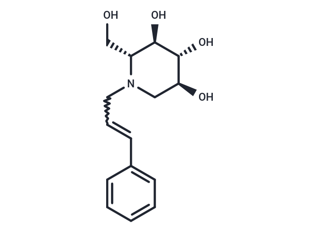 化合物 N-(3-Phenyl-2-propenyl)-1-deoxynojirimycin,N-(3-Phenyl-2-propenyl)-1-deoxynojirimycin