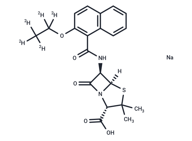 萘夫西林-d5 鈉鹽,Nafcillin-d5 Sodium Salt