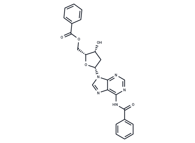 化合物 9-(5’-O-Benzoyl-N4-benzoyl-2-deoxy-beta-D-threo-pentofuranosyl)adenine,9-(5’-O-Benzoyl-N4-benzoyl-2-deoxy-beta-D-threo-pentofuranosyl)adenine