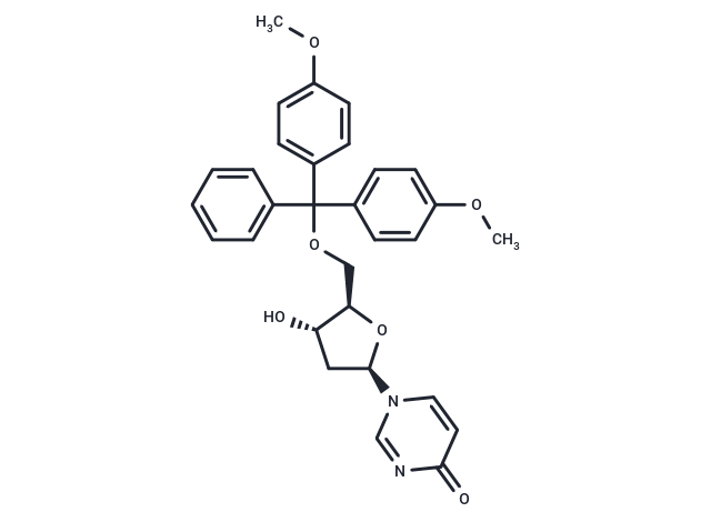 化合物 2-Deoxy-2’-deoxy-5’-(4,4’-dimethoxytrityl)uridine,2-Deoxy-2’-deoxy-5’-(4,4’-dimethoxytrityl)uridine